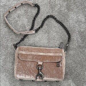 Rebecca Minkoff Blush Velvet Crossbody Bag